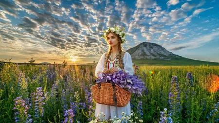 Плетеная сумка-корзина 